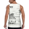 thumbnail image 3 of Xecao Summer Vacation Scene With Camping Van Men's Tank Top Workout Quick Dry Sleeveless Gym Jogging Muscle Shirts Summer Swim Beach Tops, 3 of 9