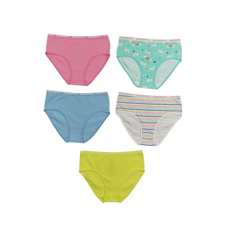 Maidenform Sweet Nothings Girls' Cotton Brief Underwear, 5-Pack, Sizes  (S-XL)