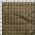 thumbnail image 3 of oneOone Cotton Poplin Dark Olive Green Fabric Geometric|Peacock & Floral Block Sewing Craft Projects Fabric Prints By Yard 56 Inch Wide, 3 of 4