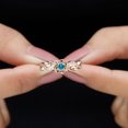 thumbnail image 6 of Rosec Jewels Floral Inspired London Blue Topaz Ring with Diamond for Women - AAA Quality, 14K Rose Gold, US 3.50, 6 of 7