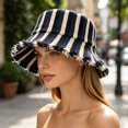 thumbnail image 5 of RFQWOVSR Women's Color Block Bucket Hat with Raw Edge for Casual Outdoor Style, 5 of 5