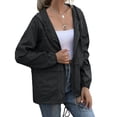 thumbnail image 3 of Veste à Capuche pour Femmes Imperméable avec Cordon de Serrage Veste de Randonnée Imperméable Manteau de Sport Extérieur, 3 of 7
