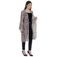 thumbnail image 3 of Moomaya Womens Printed Front Open Shrug Full Sleeve Summer Sheer Cardigan, 3 of 8