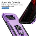thumbnail image 5 of for Google Pixel 9A Case, Slim Fit Military Grade Drop Tested Dual Layer Shockproof Case with 360 Ring Holder Kickstand Protective Rugged Car Magnetic Non-Slip Phone Case,Purple+Black, 5 of 10