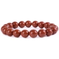 thumbnail image 1 of Bracelet Extensible Unisexe en Perles Rondes 10 mm en Jaspe Rouge Naturel, 1 of 2
