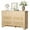 Natural, variant on Twister.CK 7 Drawers Dresser for Bedroom, 47.3'' Wide Wood Chest of Drawers with Natural Rattan Drawers, Drawer Organizer for Living Room, Entryway and Hallway, Black