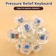 thumbnail image 5 of 12-Key Mechanical Switch Fidget Toy, Clicky Keyboard Keychain for Stress Relief & Anxiety, Portable Sensory Fidget Pad for Adults & Kids, LED Glowing Option, 5 of 10