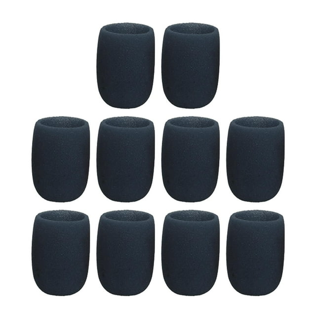 10 piezas L cubierta de Esponja para micrófono Hugo Cubiertas de micrófono reutilizables portátiles 70mm
