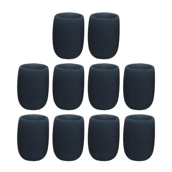 10 piezas L cubierta de Esponja para micrófono Hugo Cubiertas de micrófono reutilizables portátiles 70mm