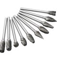 thumbnail image 1 of Scienceny Herramienta rotativa de fresado de carburo de tungsteno con vástago de 1/8 , 10 unidades, herramientas rotativas de corte de diamante doble, Herramientas y ferretería Scienceny GJ4225-01B, 1 of 6