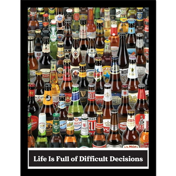 Beers Life Is Full Of Difficult Choices 2024 Framed Print