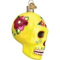 thumbnail image 4 of Old World Christmas Yellow Sugar Skull Glass Ornament 26079 Decoration, 4 of 7