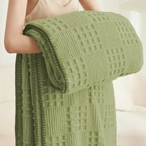 Yhmxh Weighted Blanket Queen Size Waffle Blanket, Classy Soft Jacquard Checkered Sherpa Weighted Blankets for Bed, Machine Washable Cozy Fluffy Heavy Fleece Throw Blanket for Sofa Bed, 60x80 inches