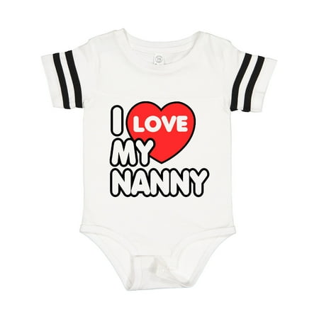 

Inktastic I Love My Nanny Gift Baby Boy or Baby Girl Bodysuit
