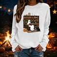 thumbnail image 3 of Trikvn Women's Cute Ghost Reading Book Graphic Sweatshirts Long Sleeve Crewneck Pullover Tops Casual Retro Halloween Season Shirts Cozy Book Lover Apparel, 3 of 5