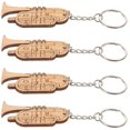 thumbnail image 4 of Music Keychain Tuba Key Ring for Decoration 4Pcs Bamboo and Zinc Alloy, 4 of 5