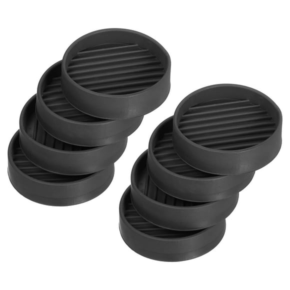 Unique Bargains Protecteurs de Sol pour Pieds de Chaise, Lot de 8 2 Pieds - Coussinets Ronds en Caoutchouc Antidérapants pour Meubles, Sols en Bois, Canapé (Noir)