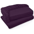 thumbnail image 1 of Sábanas ajustables Utopia Bedding Twin XL, paquete de 2 unidades, color morado, 1 of 6