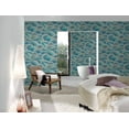 thumbnail image 5 of Concord Wallcoverings Modern Textured Wallpaper Graphics, Modern, Vinyl Accent Wall, Black, Blue, Gold, Green, Grey, Metallic, Turquoise, 21 in x 33 Ft (57 sq. ft), 391051, 5 of 5
