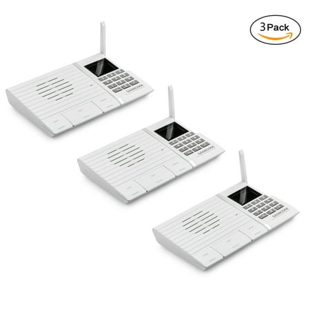 Wireless Intercom,Samcom 20-Channel Digital 2 Way Intercom System for Home and Office(White. Pack of