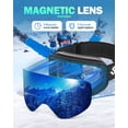 thumbnail image 4 of Gafas de esquí Snowalva sin marco para snowboard con lente magnética UV400, 4 of 7