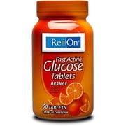 ReliOn Orange Glucose Tablets, 50ct