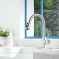 thumbnail image 3 of Boyel Living 3-function Kitchen Faucet with Pull Down Spout,Single Handle Kitchen Sink Faucets with Base Plate in Brushed Nickel, 3 of 9