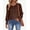 Brown, variant on Oplxuo Women's Lantern Long Sleeve Dressy Business Shirts Elegant Crewneck Loose Casual Work Blouses Tops
