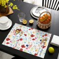 thumbnail image 4 of Pioneer Flower Floral Print Pattern Summer Placemats Table Placemats Set Of 4-Linen Kitchen Washable Placemats Table Mats 12x18 Inch Non-Slip Heat Resistant, 4 of 5