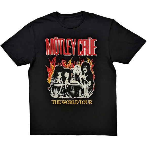 Motley Crue  Adult World Tour Flames T-Shirt