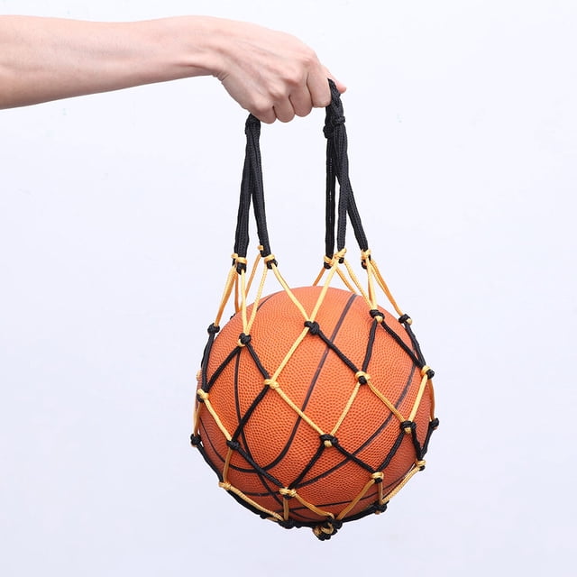 unbranded 6 Pcs Sports Mesh Bag Nylon Black Storage For Team Practice Equipment
