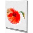 thumbnail image 2 of Large Red Poppy on White Back - Flower Artwork on Canvas, 2 of 4