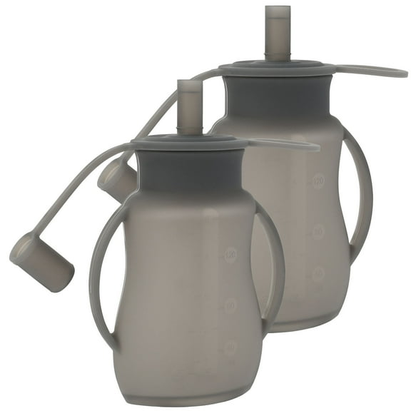 2Pcs Baby Feeding Pouches Silicone Baby Food Pouches Portable Baby Food Storage Easy to Use Baby Feeding Pouches Easy to Clean Visible Baby Food Storage Suitable for Home