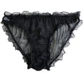 thumbnail image 3 of Yavorrs Women 100% Pure Silk Panties Flouncing Bikini Briefs, 3 of 5