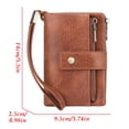 thumbnail image 3 of Cartera de cuero para mujer con bloqueo RFID, cartera para mujer, cartera multifuncional de tres pliegues, estilo corto, monedero vintage de gran capacidad, almacenamiento y organización, almacenamien, 3 of 6
