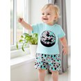 thumbnail image 3 of BemeyourBBs Toddler Baby Boy Hunting Clothes Cute Infant Baby Boys Summer Outfit Shorts Set Dot Bird Short Sleeve Tops Camo Elastic Waist Pockets Shorts Set, 3 of 9