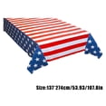 thumbnail image 3 of Memorial Day decorations, Patriotic decor, Vinyl Tablecloth, Outdoor Tablecloth, Party Tablecloth, Camping Party decorations, Backyard decorations Outdoor, Flag Motif, 1 Pc, 3 of 5