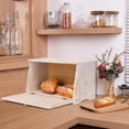 thumbnail image 3 of Caja de Pan de Madera Vintage HOMEKOKO 39x21x23 cm de Bambú, 3 of 7