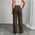 thumbnail image 5 of Wide Leg Pants Women's High Elastic Waisted in The Back Business Work Trousers Long Straight Suit Pants for Office Casual Wear, 5 of 5