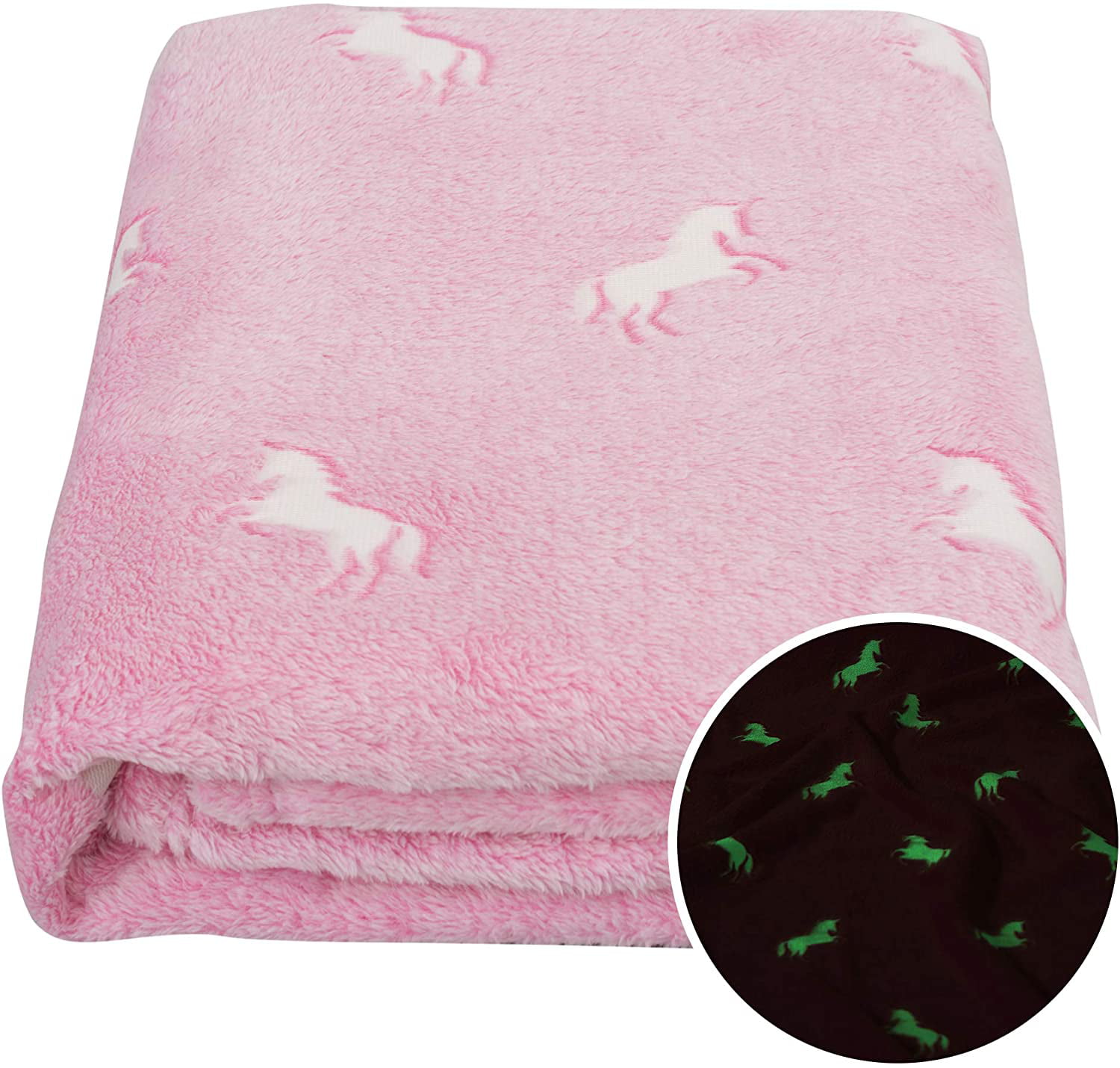 Super Soft Fuzzy Plush Fleece,Decorated with Sta Details about   Glow in The Dark Throw Blanket 