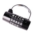 thumbnail image 1 of Candado con combinación de 5 letras negro para maletas, maquillaje extraíble - No se requiere llave - Perfecto para salas de escape - Cerradura con letras LingWen 1327537069096, 1 of 4