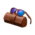 thumbnail image 2 of Gafas de con montura de madera, accesorios únicos y decorativos con estuche. Azul, 2 of 8