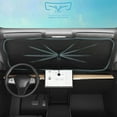 thumbnail image 5 of Electric Car Front Windshield Sunshade Summer Auto Folding Sun-blinds Heat Insulated Sunproof Supplies Vehicle Sun Umbrella 2024 (V style S), 5 of 7