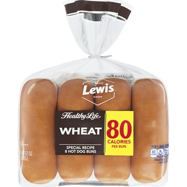 Lewis Bake Shop Healthy Life Wheat Hot Dog Buns, 12 oz, 8 Count