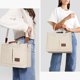 thumbnail image 2 of LHSHID Canvas Tote Bag with Multi Pockets Everything Tote for Women Church Bag Mommy Diapper Bag with Compartments, 2 of 6