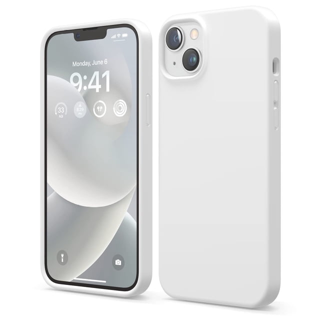 Funda de teléfono Elago compatible con iPhone 14 Plus de silicona blanca