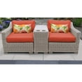 thumbnail image 2 of Ensemble de Meubles de Patio en Osier d'Extérieur 3 Pcs en Tangerine, 2 of 2
