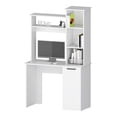 thumbnail image 3 of White Engineered Wood Desk With & Storage - 7 In. Package Height For Compact And Extra Space 63.51 High Better Organization, 3 of 7