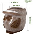 thumbnail image 1 of Succulent Planter, 3.2 Inch Ceramic Owl Small Pots, Ceramic Pots For Plants, Pack Of 6, Plants Not Included, 1 of 4
