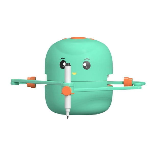 Juguete de aprendizaje Hugo robot de dibujo interactivo Montessori para niños con 100 tarjetas color verde